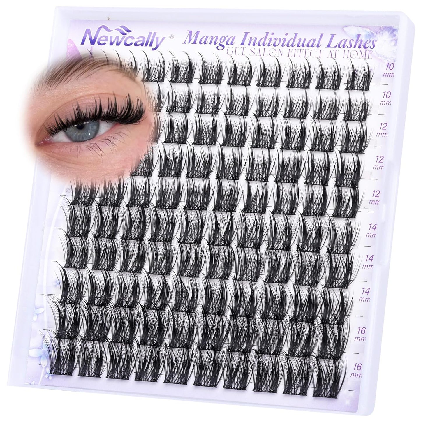 Wispy Cluster Eyelash Extensions Natural Lash Clusters Manga Individual Lashes C-curly Eyelash Clusters 10-16MM Lash Extensions by Newcally