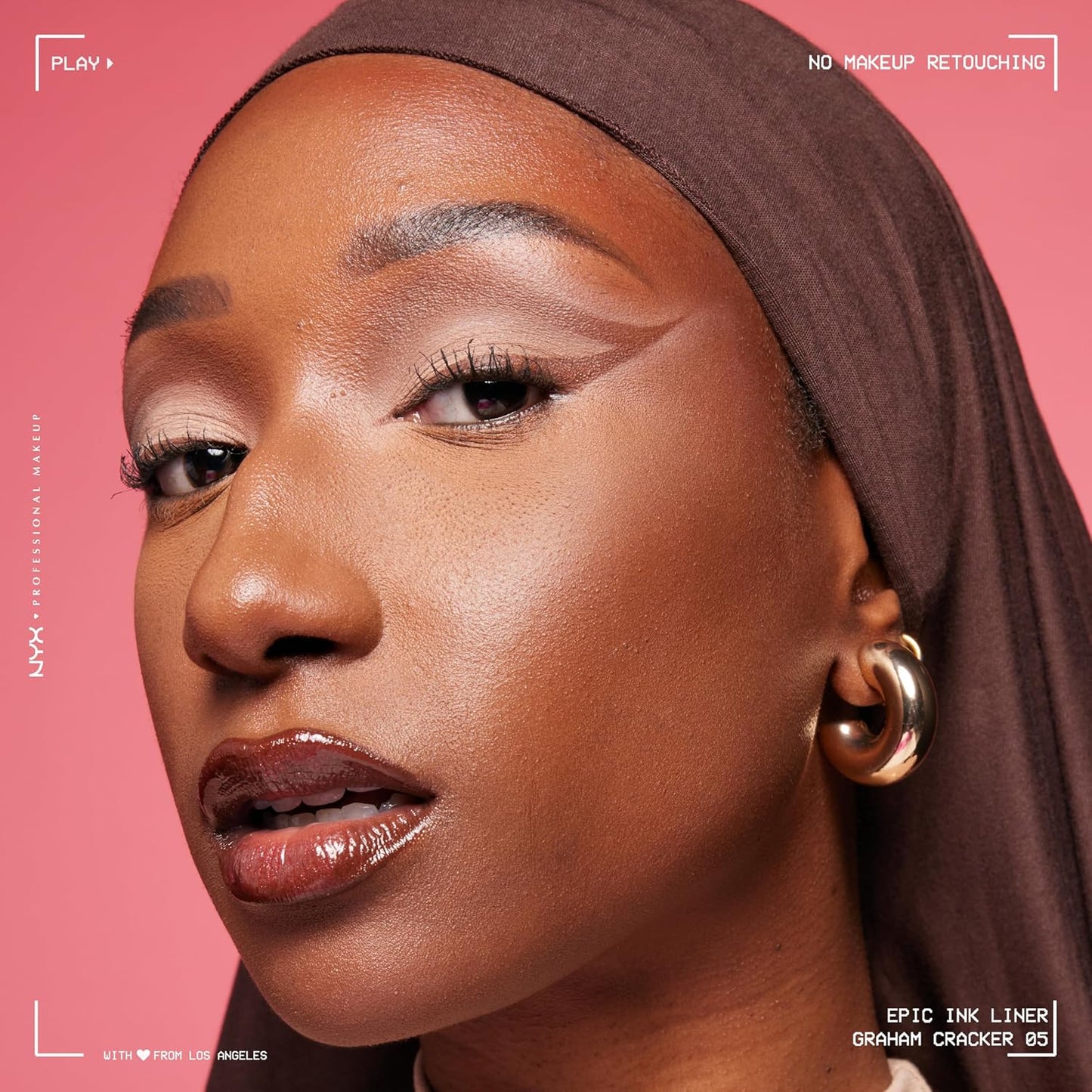 NYX PROFESSIONAL MAKEUP Epic Ink Liner, Waterproof Liquid Eyeliner with Vegan Formula - Graham Cracker (Light Brown Matte)