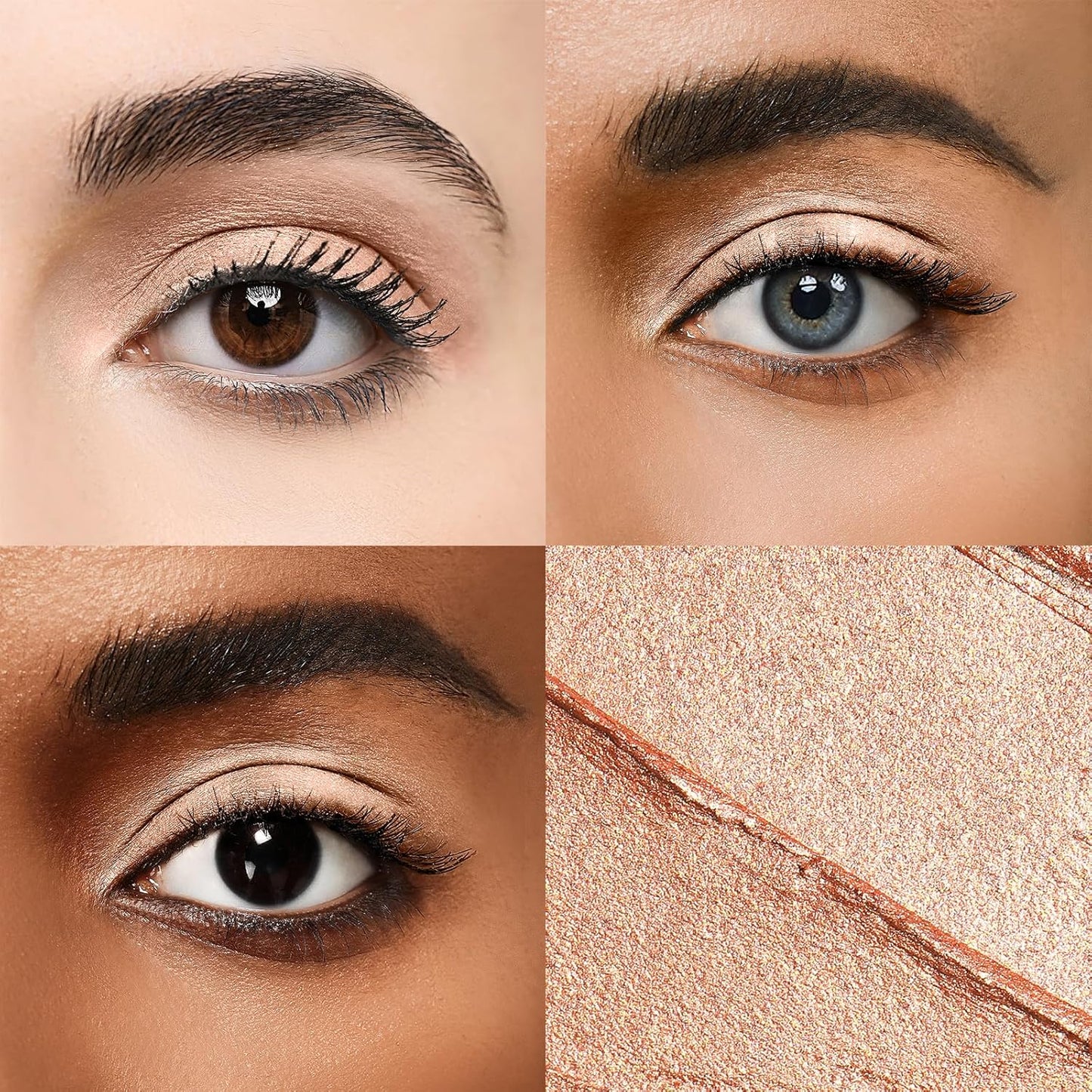 Cream Waterproof Hypoallergenic Eyeshadow Stick, long wear Metallic Glitter Matte Eye Shadow Pencil With Makeup Brush, Eye Brightener, 07 Copper Shimmer