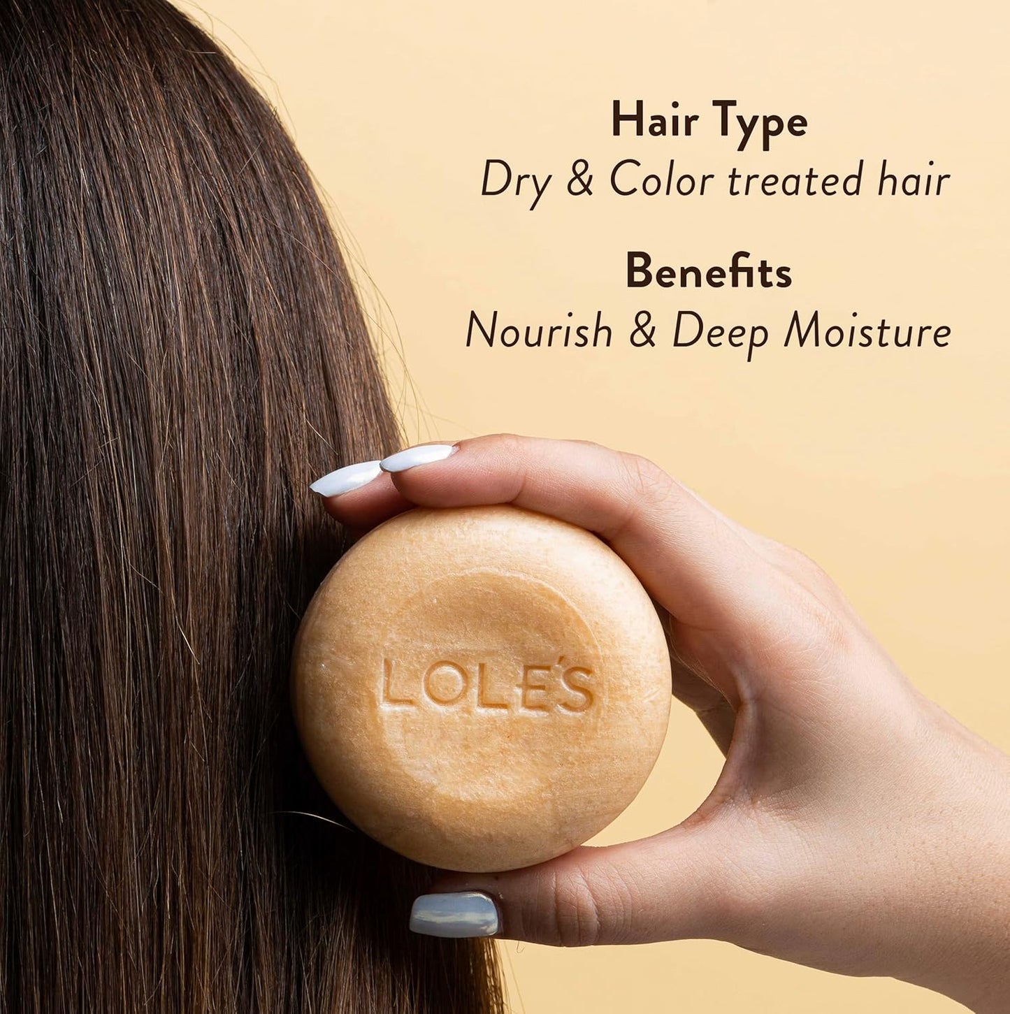 LOLE'S 2 in 1 Almond Oil Shampoo & Conditioner for Color Treated & Dry Hair, Travel Size, 99% Natural Origin, Silicone Free, 3.5Oz