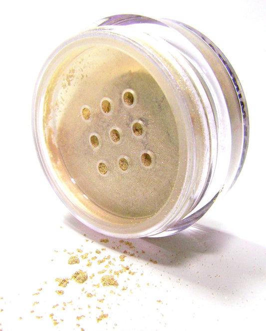 Full Moon Nude Beige Gold Shimmer Glam Single Loose Powder Eyeshadow; Vegan, Talc & Paraben Free