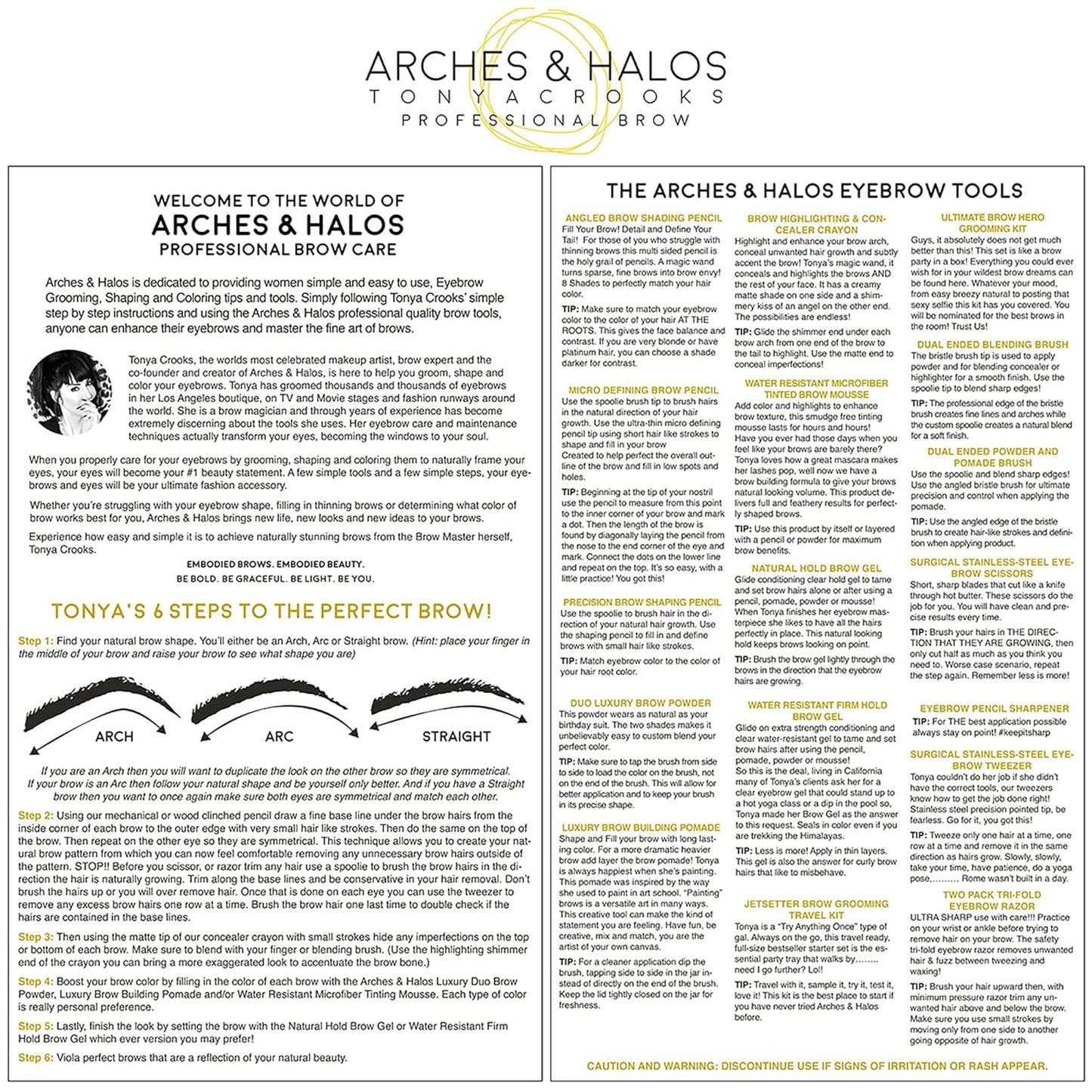 Arches and Halos Duo Luxury Brow Powder - Eyebrow Shaper and Color - Powder Compact with 2 Neutral Shades - Vegan - Charcoal - 0.1 oz