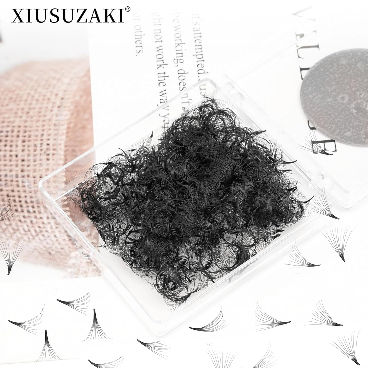 Premade Fans Eyelash Extensions 600 Fans 10D Premade Lash Fans Volume Lash Extensions 0.07 Thickness Eyelash Extension D Curl 14mm Fluffy Soft Handmade Loose Fan(600Fans-10D-0.07-D,14mm)