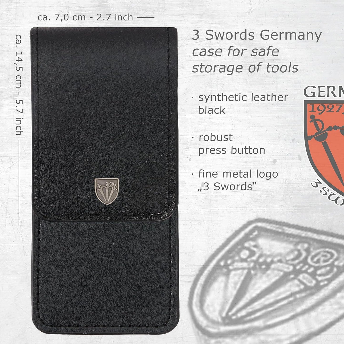 3 Swords Germany - brand quality, professional CUTICLE PUSHER, CUTICLE KNIFE, NAIL CLEANER, stainless steel, extra sharp, manicure pedicure nail care by 3 Swords Germany (7940)