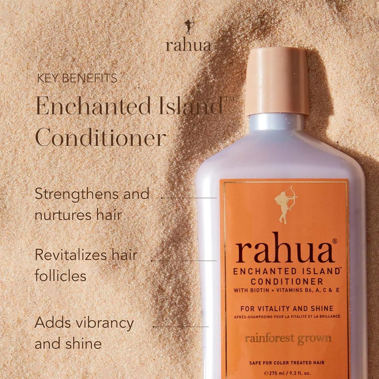 Rahua Enchanted Island Hair Conditioner with Biotin, 9.3 Fl Oz, Supports Strength, Hair Growth & Shine, All Hair Types, Vitamin C, E, A, B6, Coconut Guava Scent, Nourishing Hair Care for Men and Women