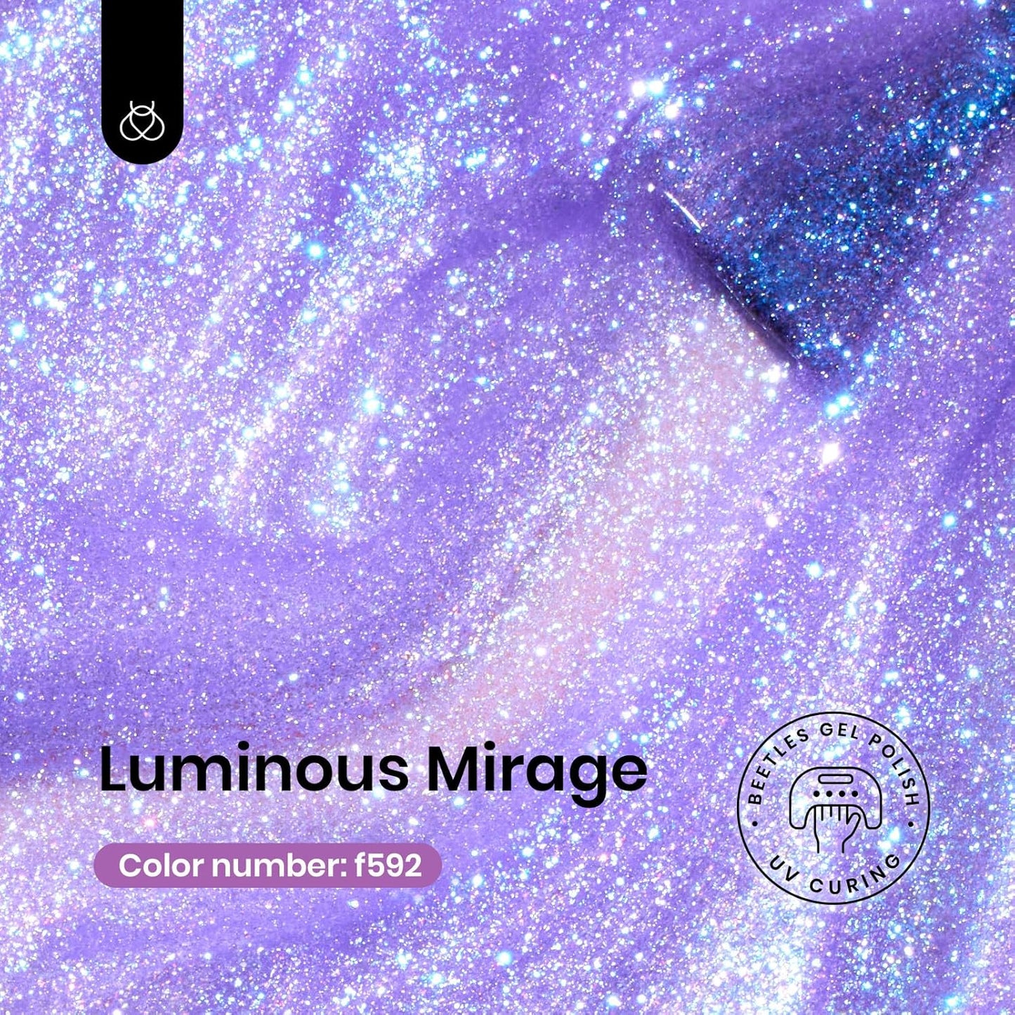 Beetles Glitter Gel Nail Polish, 15ML Purple Jelly Gel Polish Shimmer Neutral Nail Polish Sheer Translucent Effect Nail Concealer Soak Off UV Luminous Mirage Series Manicure Gift for Women