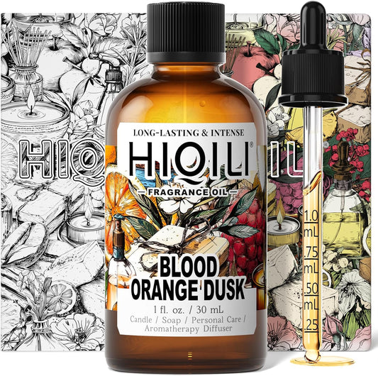 HIQILI Blood Orange Dusk Fragrance Oil for Diffuser, Inspired by Alr-Cologne Or.San-guine, Candle, Soap, Perfume, Spary Making, Citrus Scent, Long-Lasting Aroma - 1 Fl Oz