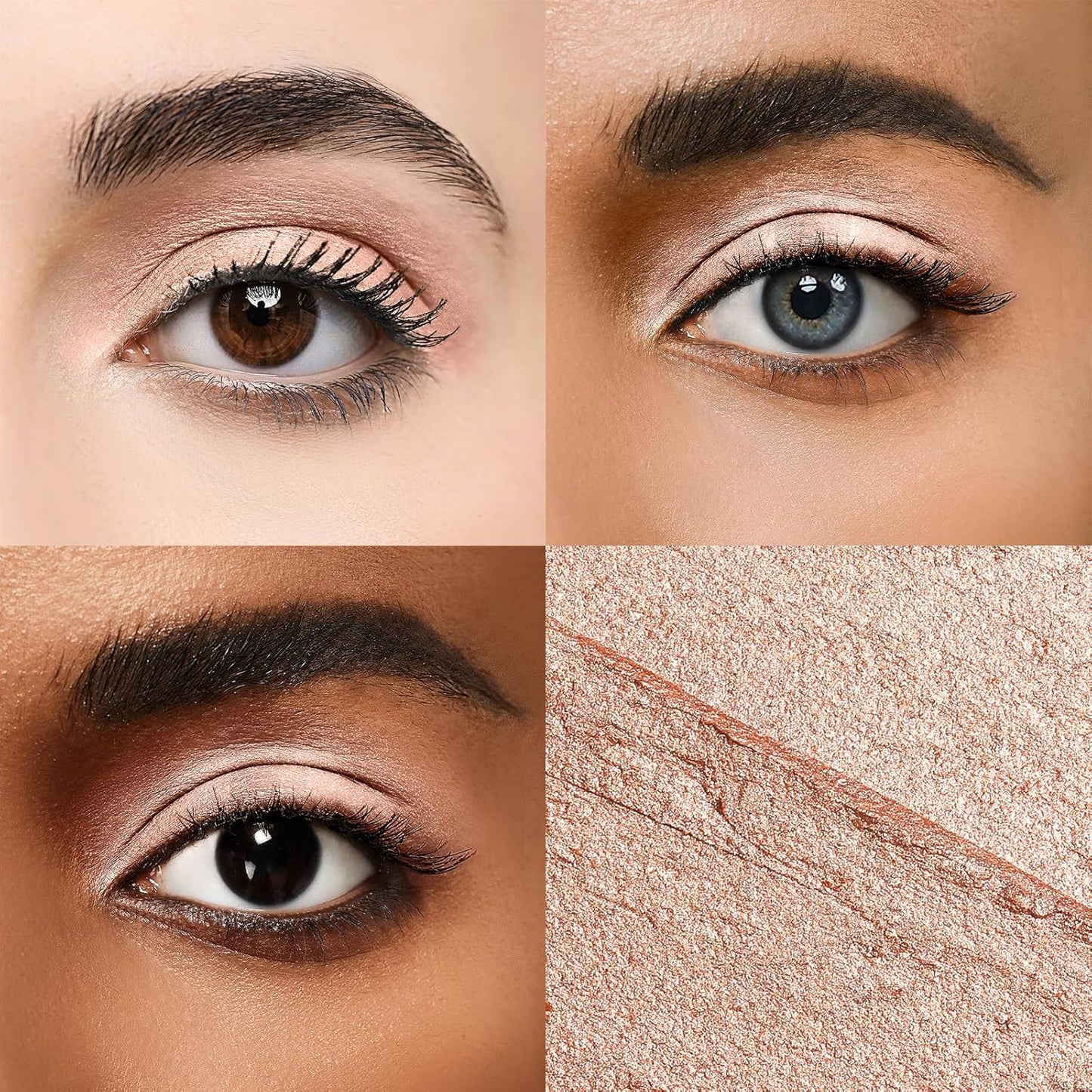 longwear cream eye shadow sticks(02 Rose Gold Shimmer),Smudge-Proof,Waterproof Eyeshadow,Silky Formula Glitter With Makeup Brush,Rose Gold Sheer Shimmer