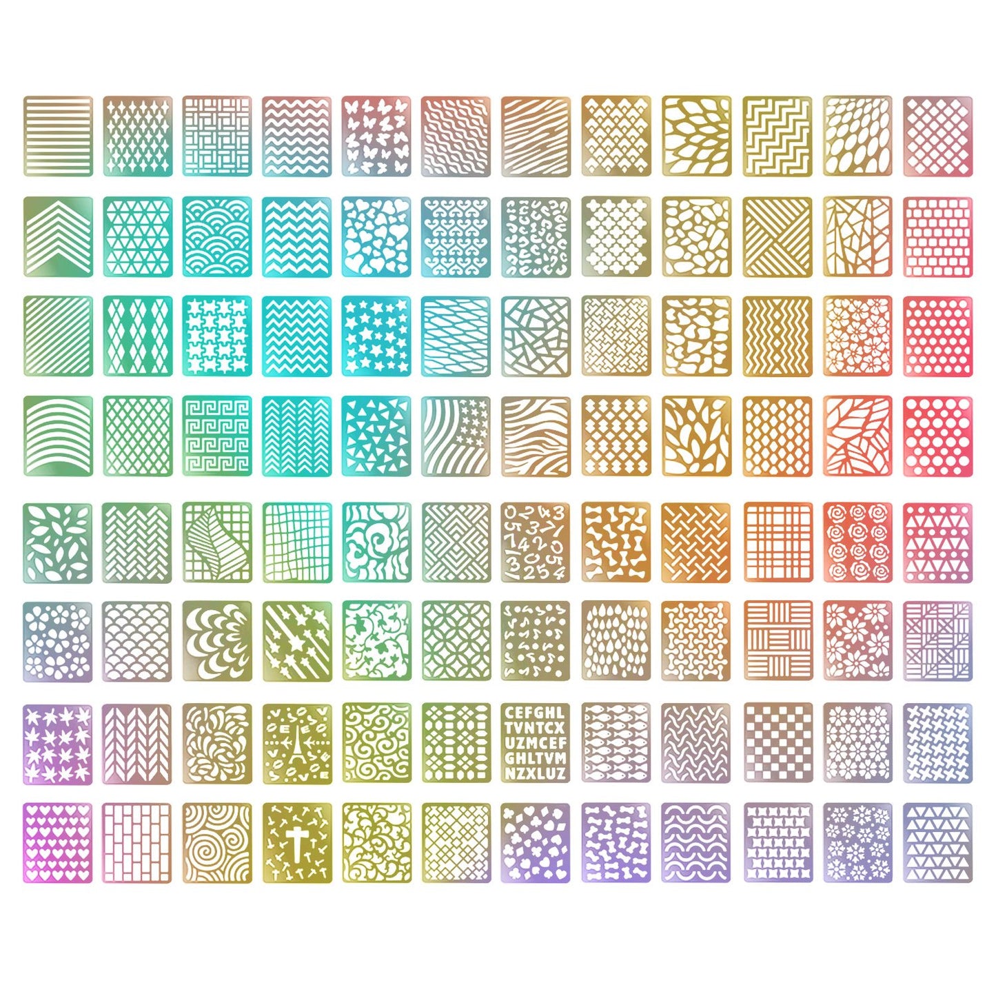 eboot 288 Pieces 96 Designs Nail Vinyls Nail Stencil Sticker Sheets Set for Nail Art Design, 24 Sheets