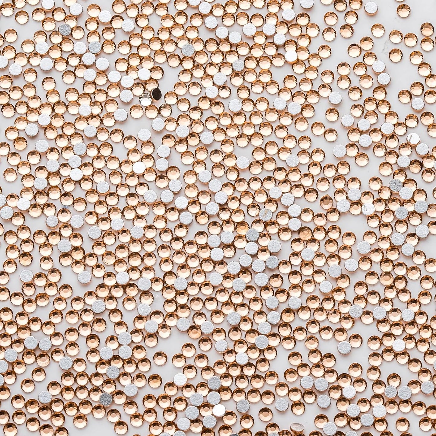 1440Pcs Champagne Crystal Rhinestones,Glass Flatback Rhinestones Mini Gemstones for Nail Face Makeup Art Crafts Clothes Decoration -(SS6,2.0mm,Champagne)